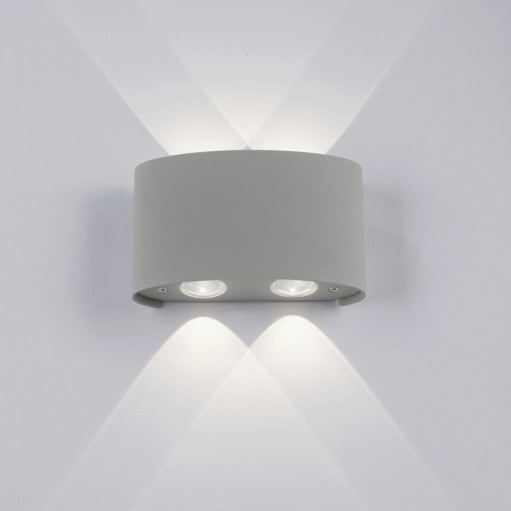 Design wall spot Carlo Up - Down 2-light gray Paul Neuhaus 4012248335789