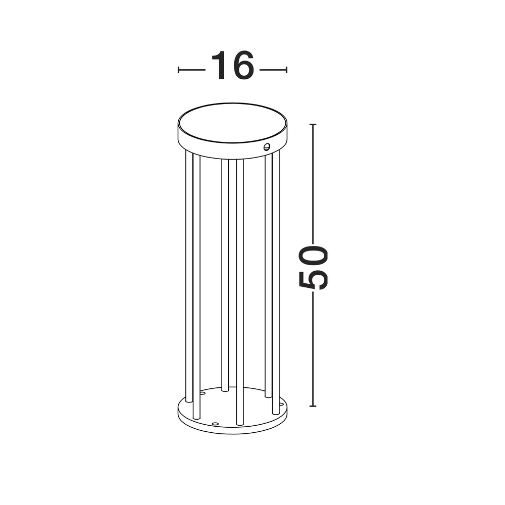 Solar garden lamp Aigo anthracite 50cm Lyora 5212017449436