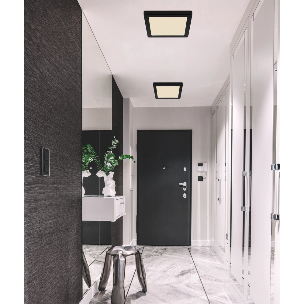 Design ceiling light Lasse Square Black 21.7cm Globo 9007371430901
