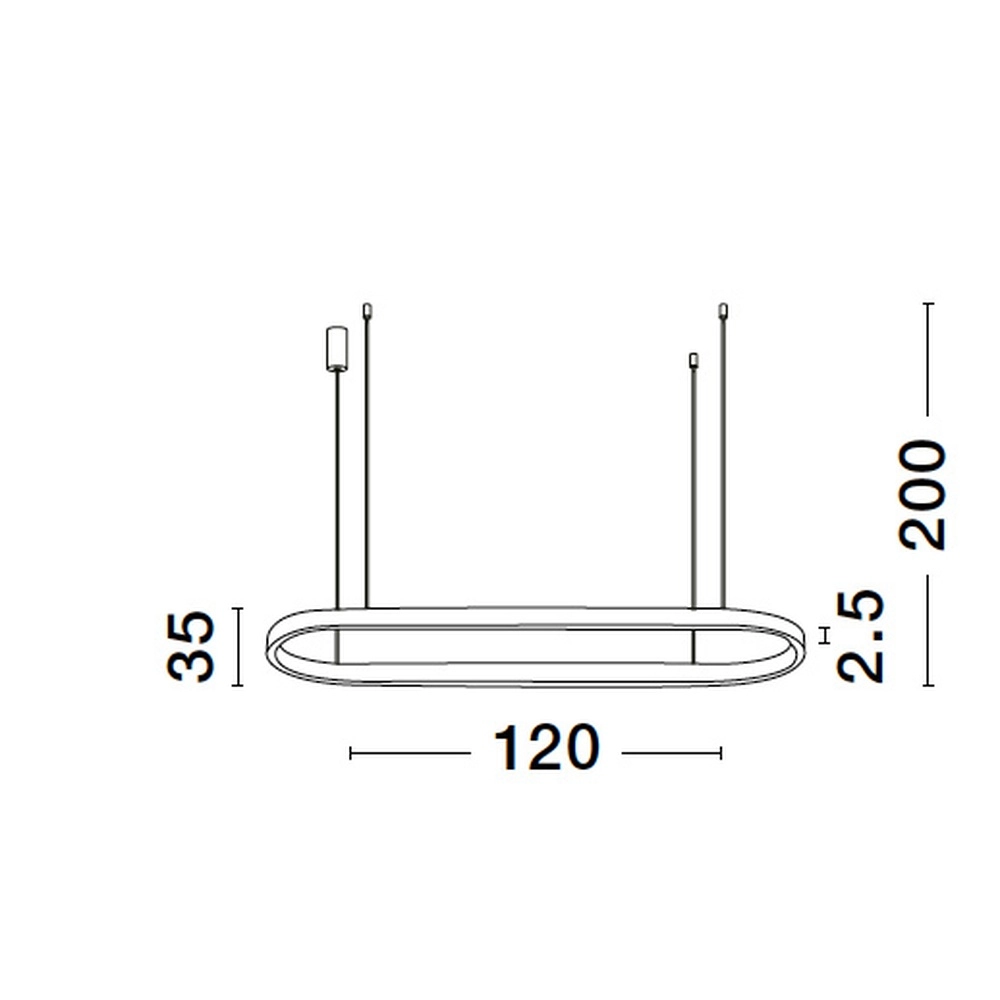 Oval pendant lamp Cuppe white Lyora 5212017438508