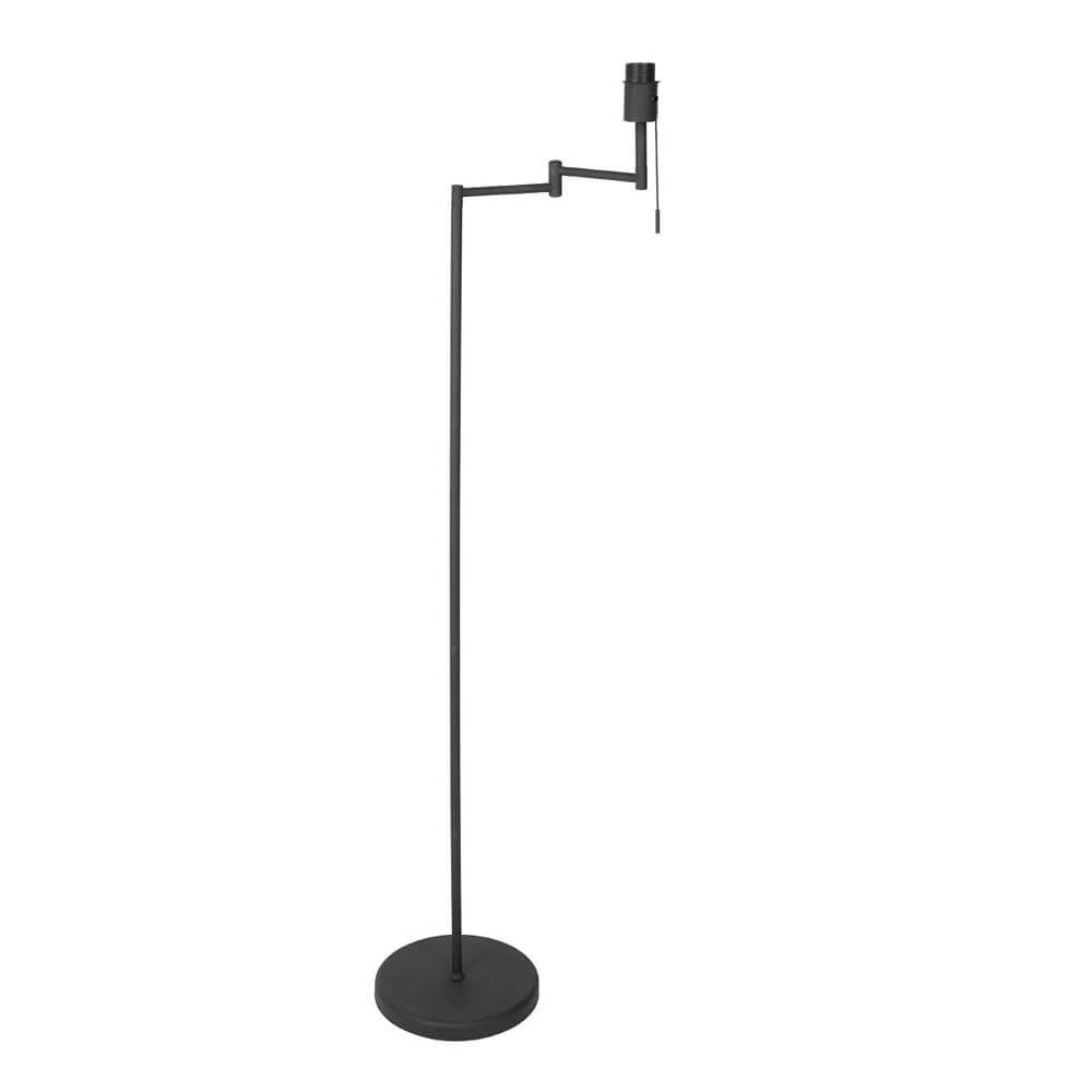 Floor lamp Bella black with straw shade Steinhauer 8712746174595