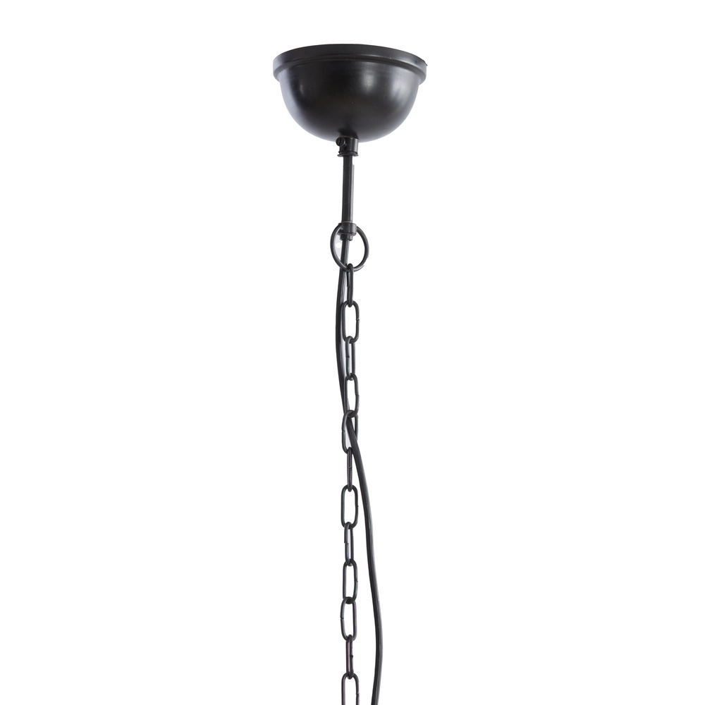 Wooden pendant lamp Barsia Ø 50cm - walnut color Light & Living 8717807701055