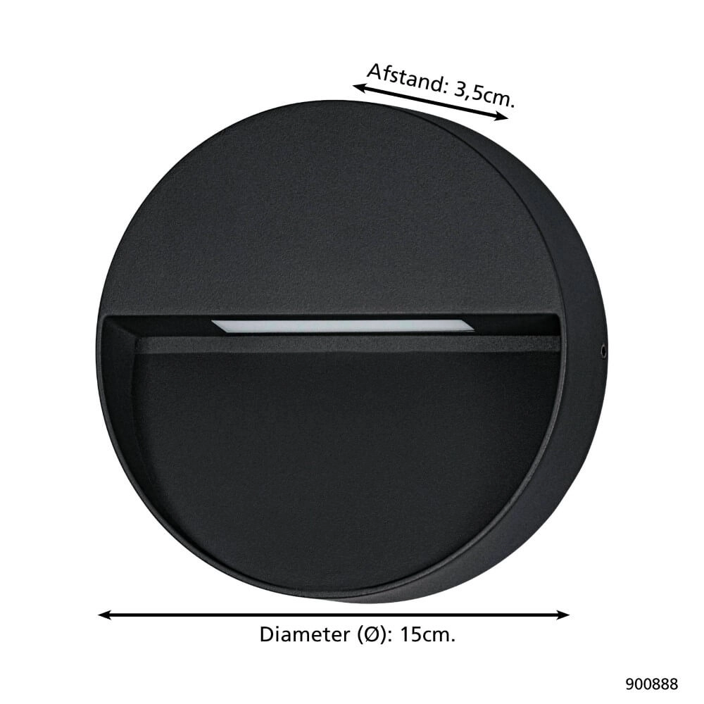 Black stair lighting Maruggio round - outside Eglo 9008606264018