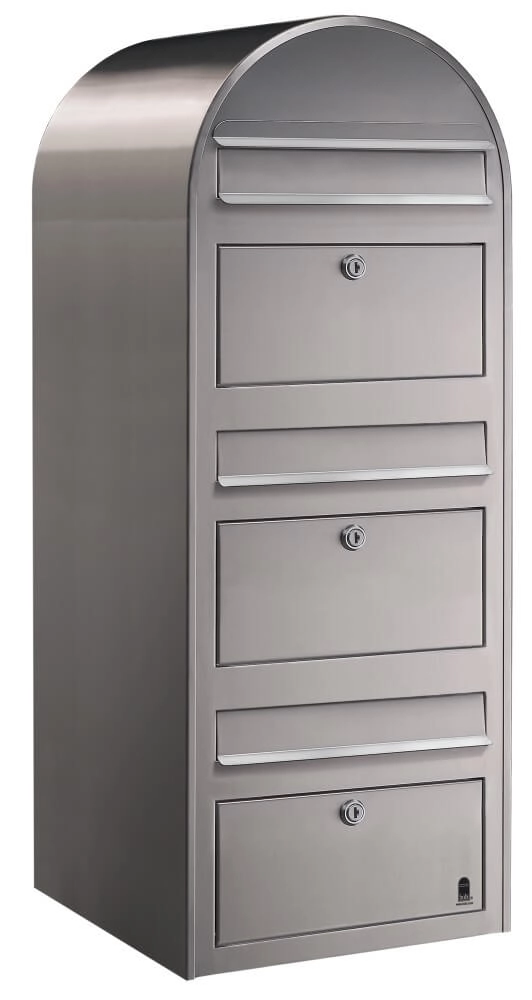 Mailbox Trio i Stainless steel