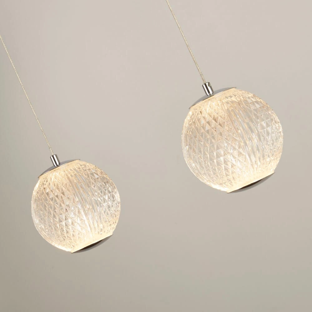 5-light pendant lamp Allure chrome rectangular Searchlight 5053423242309