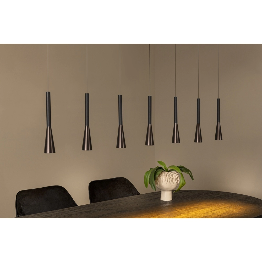 Design pendant lamp Joakim 7-light coffee brown Premium by Lucide 5411212242129