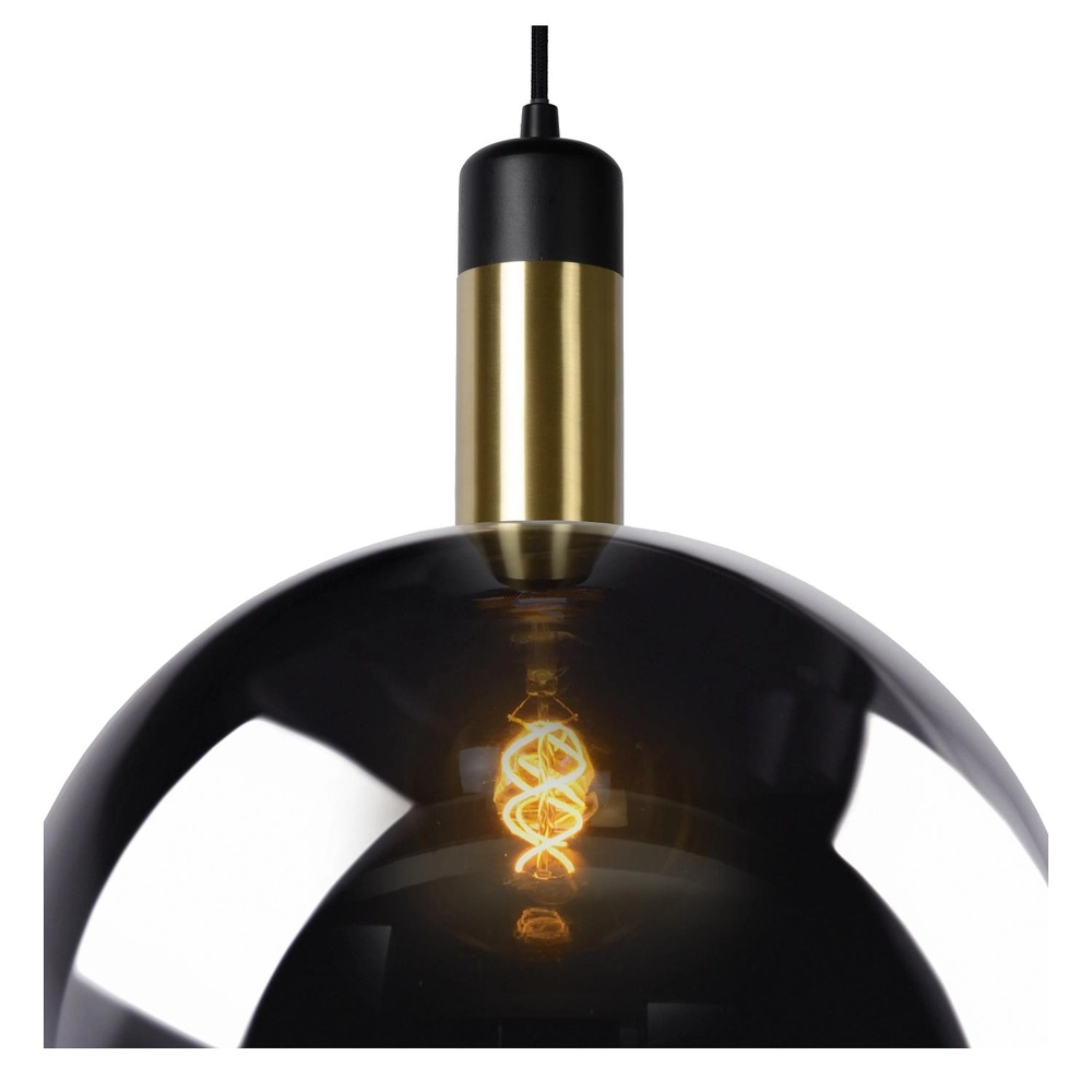 Pendant lamp Julius Ø 20cm smoke glass Lucide 5411212343321