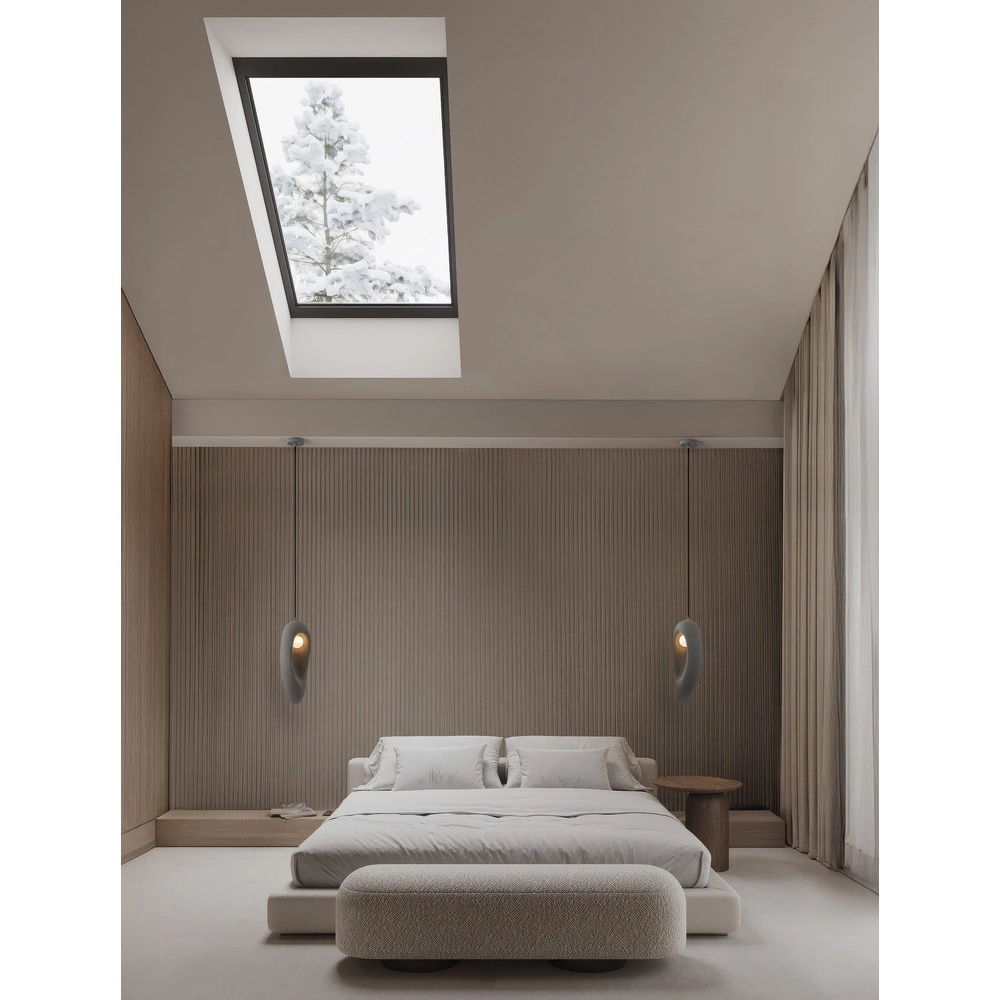Natural pendant lamp Tempus grey 48cm Lyora 5212017476852