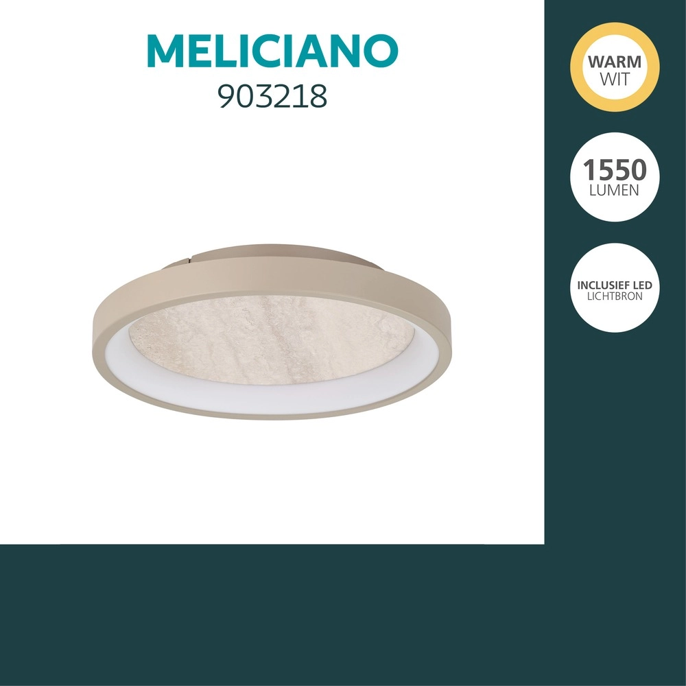 Modern ceiling lamp Meliciano sand brown Ø 36cm