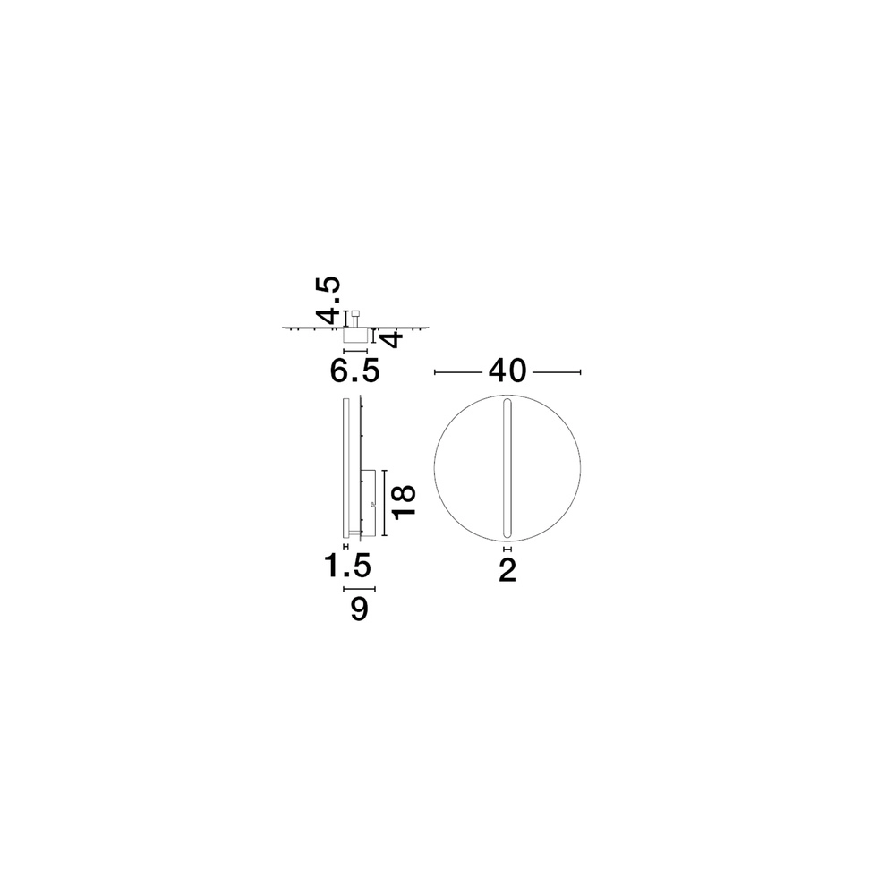 Round wall lamp Nalu Ø 40cm Lyora 5212017470911