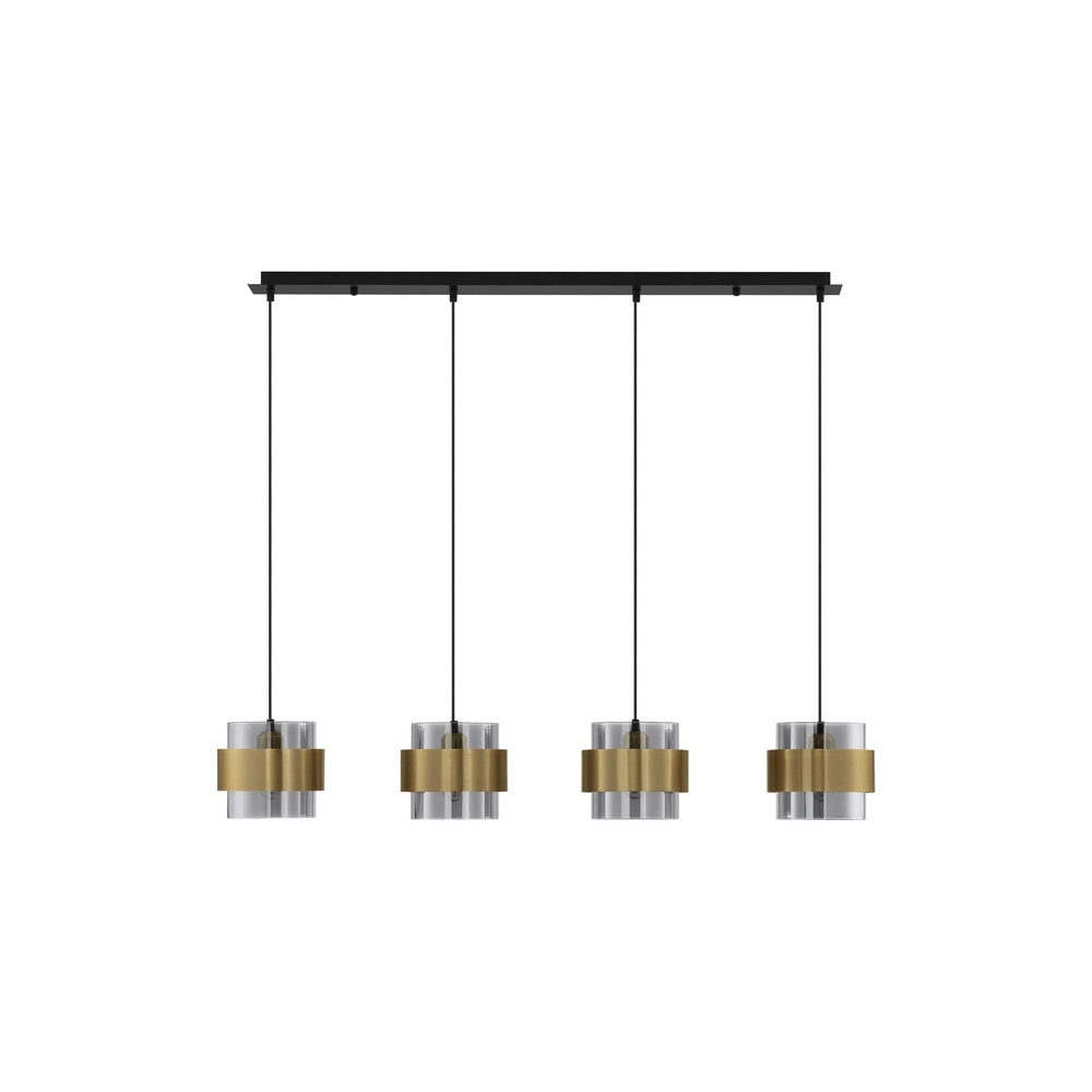 Pendant lamp Sianna 4-light straight black and gold Lyora 5212017445421