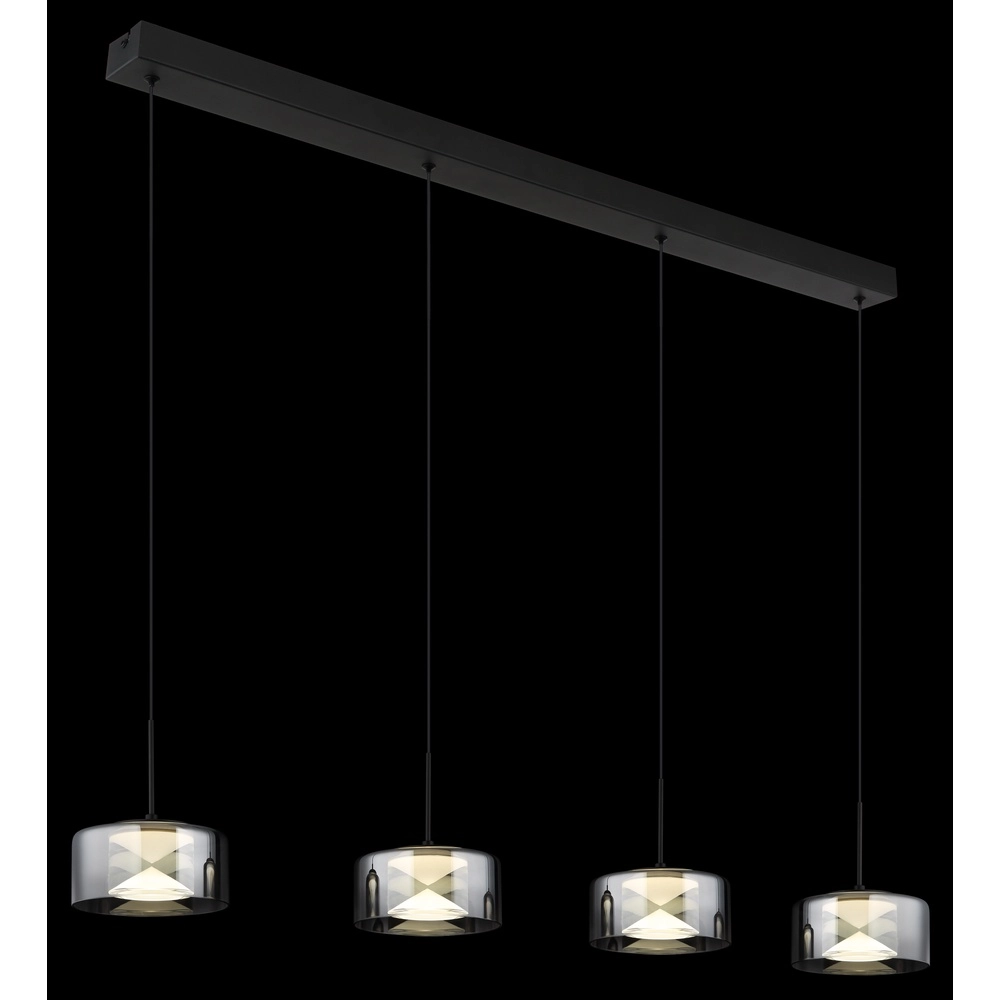 Design pendant lamp Belinda 4-light black Globo 9007371531295