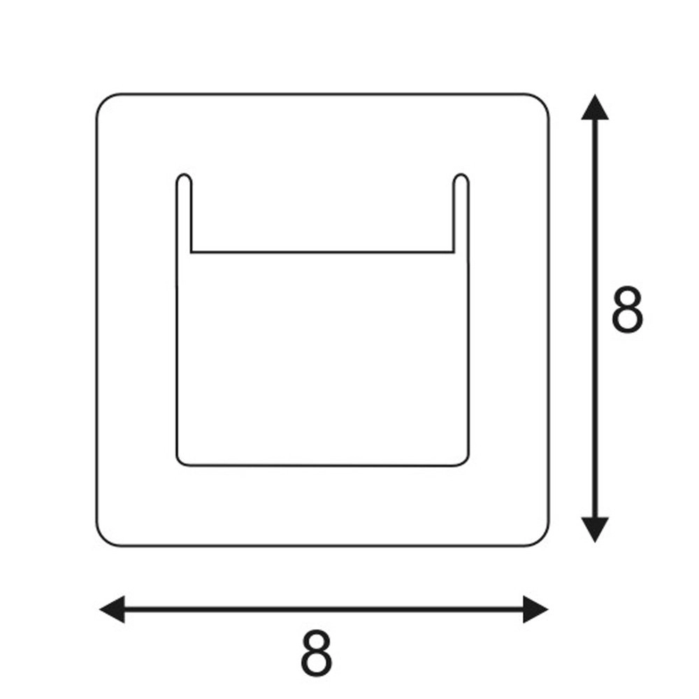 Square recessed light Downunder Pur 8cm white SLV 4024163134804