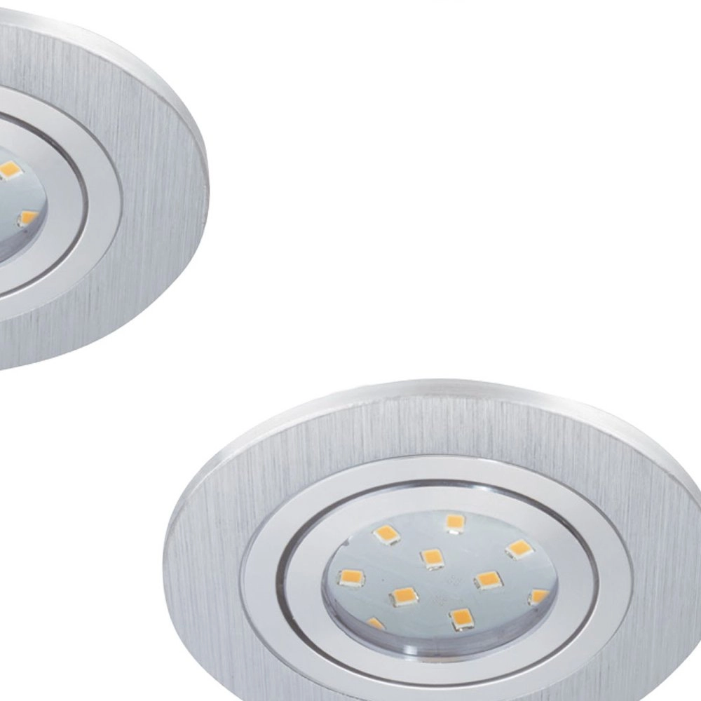 Recessed spotlight Areitio Round Set of 3 metallic grey Eglo 9002759986391