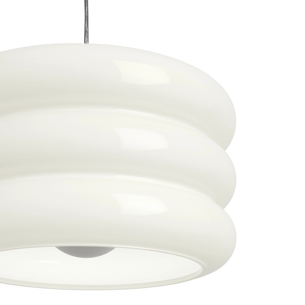 Design pendant lamp Tortora chrome with white Ø 20cm
