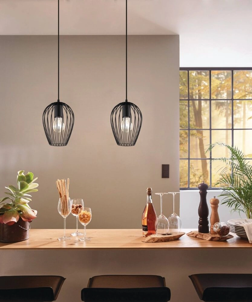 Vintage pendant lamp Newtown 16cm black Eglo 9002759494773