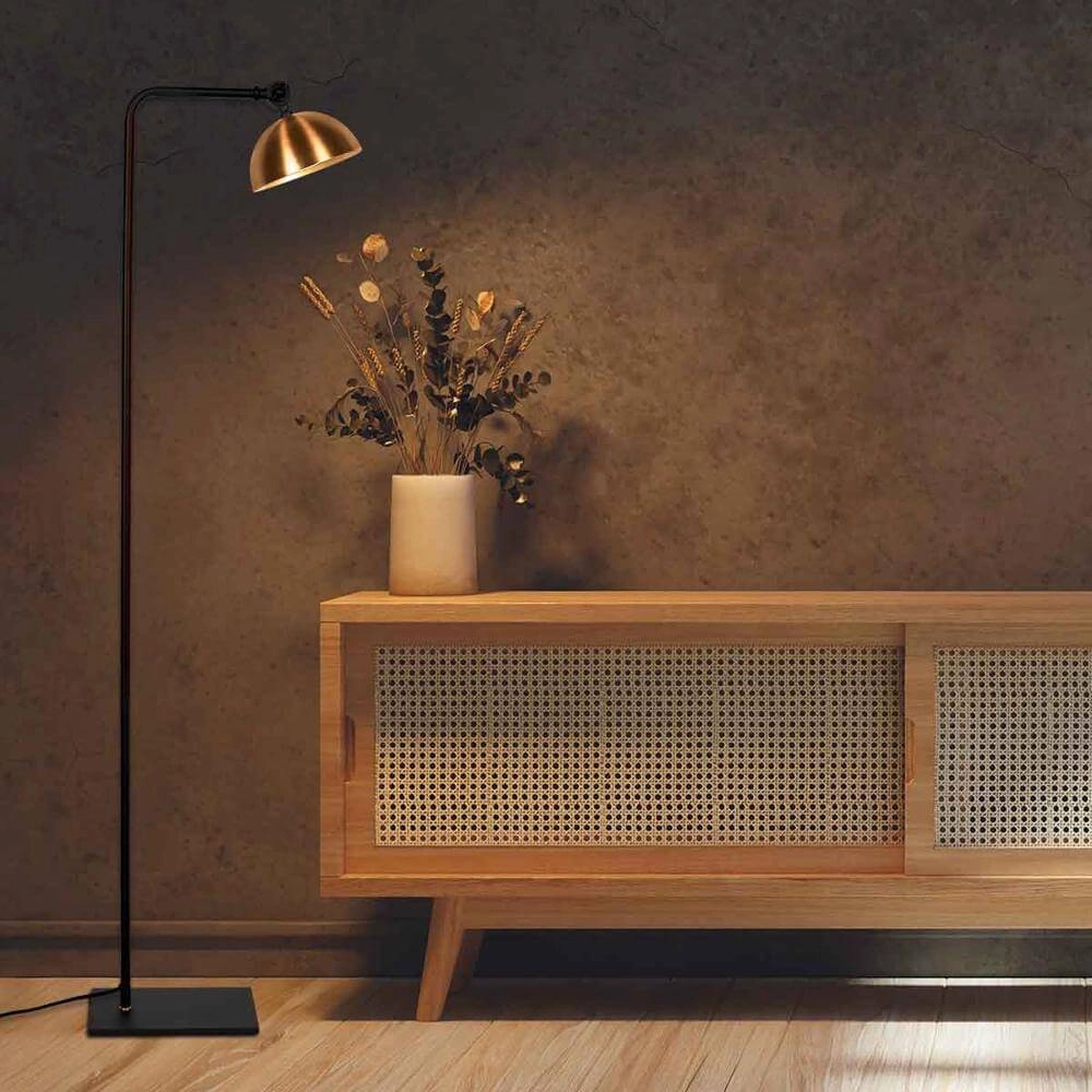 Floor lamp Pintino black with bronze Steinhauer 8712746176490