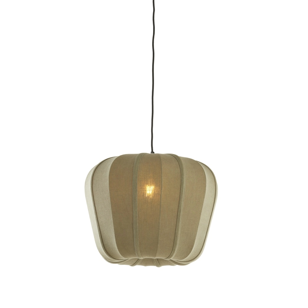 Japandi pendant lamp Zubedo Ø 49,5cm - olive green Light & Living 8717807835880