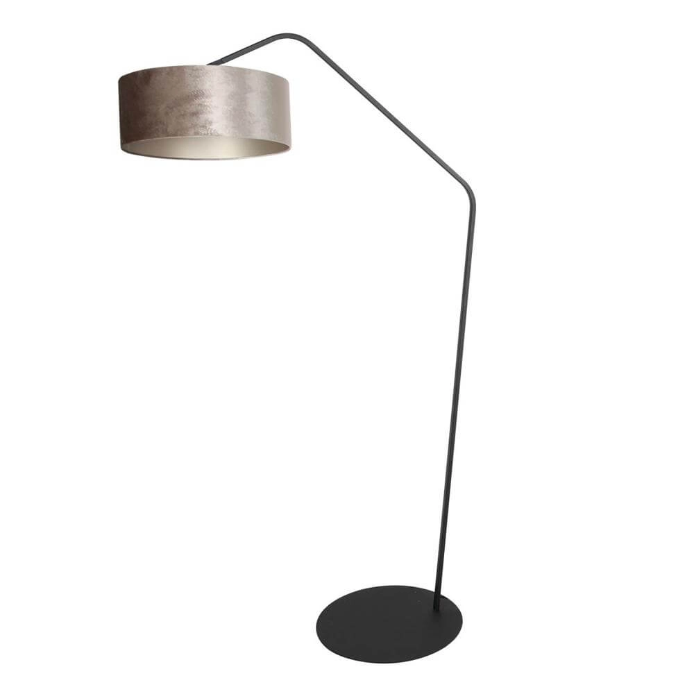 Floor lamp Zig-Zag black with grey shade Ø 40cm Steinhauer 8712746179217