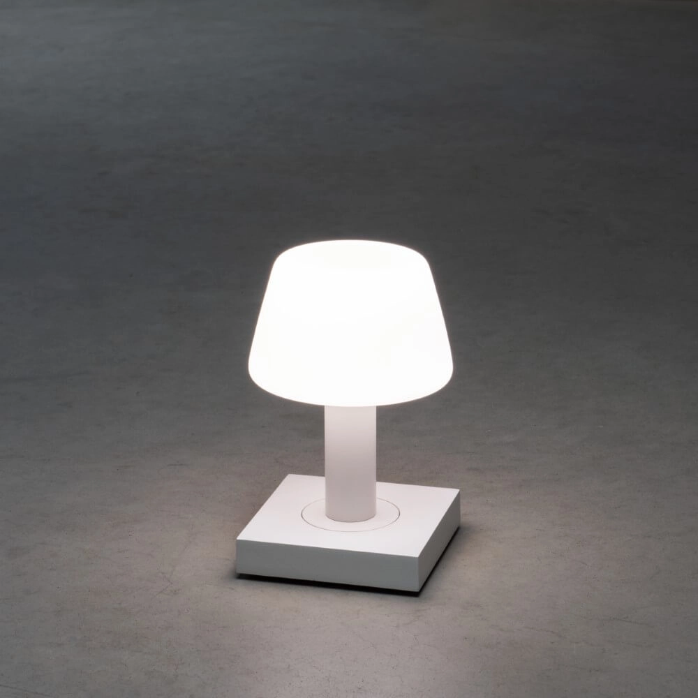 Rechargeable table lamp Monaco white KonstSmide 7318308252520