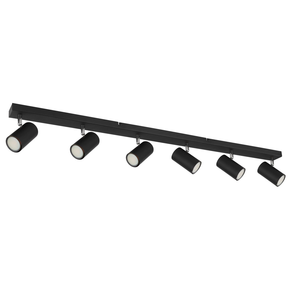 Ceiling lamp 6-lights Robby Black Globo 9007371433599