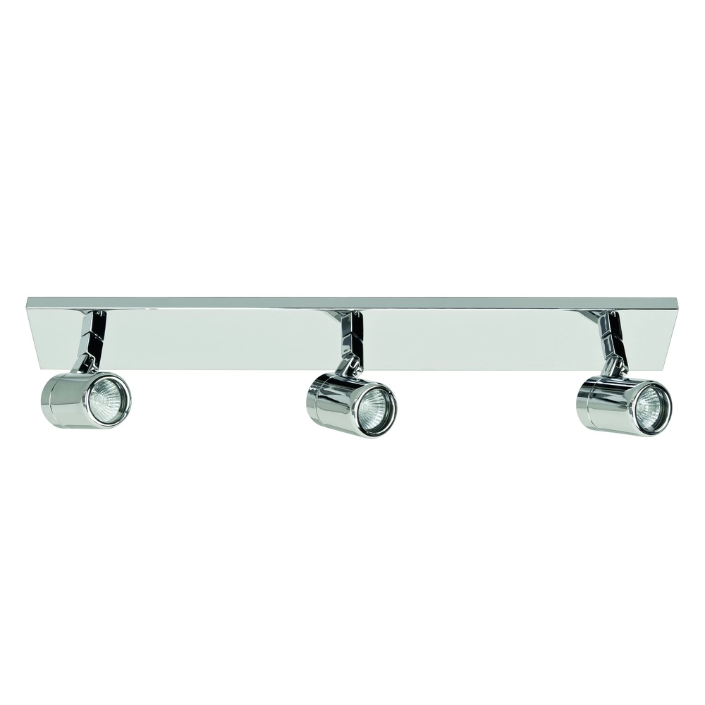 Bathroom spotlight Rain 3-light straight chrome