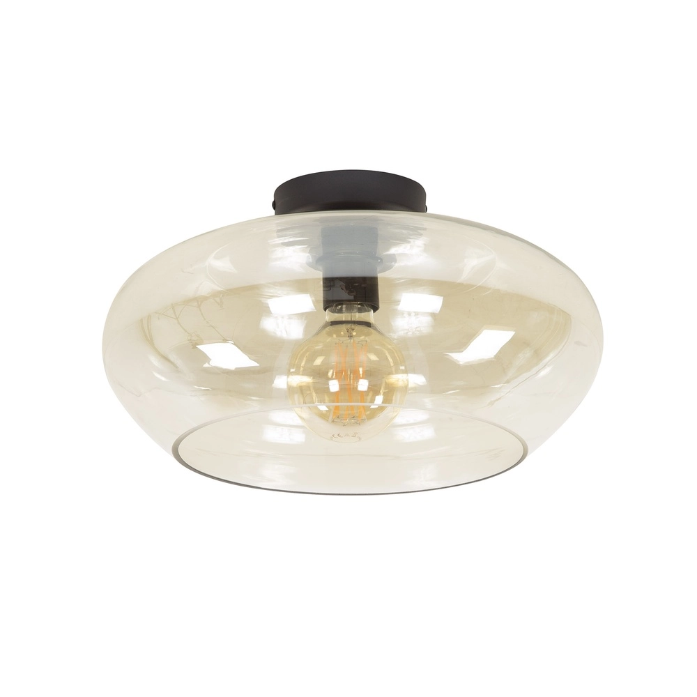 Glass ceiling lamp Elevate Ø 40cm - amber glass Lyora 8716803512061