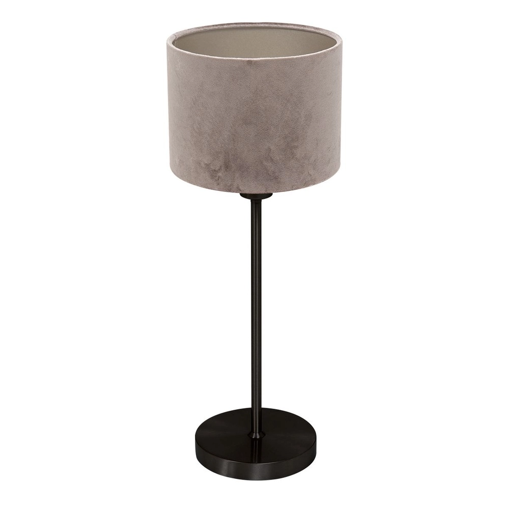 Black table lamp Noor with grey hood