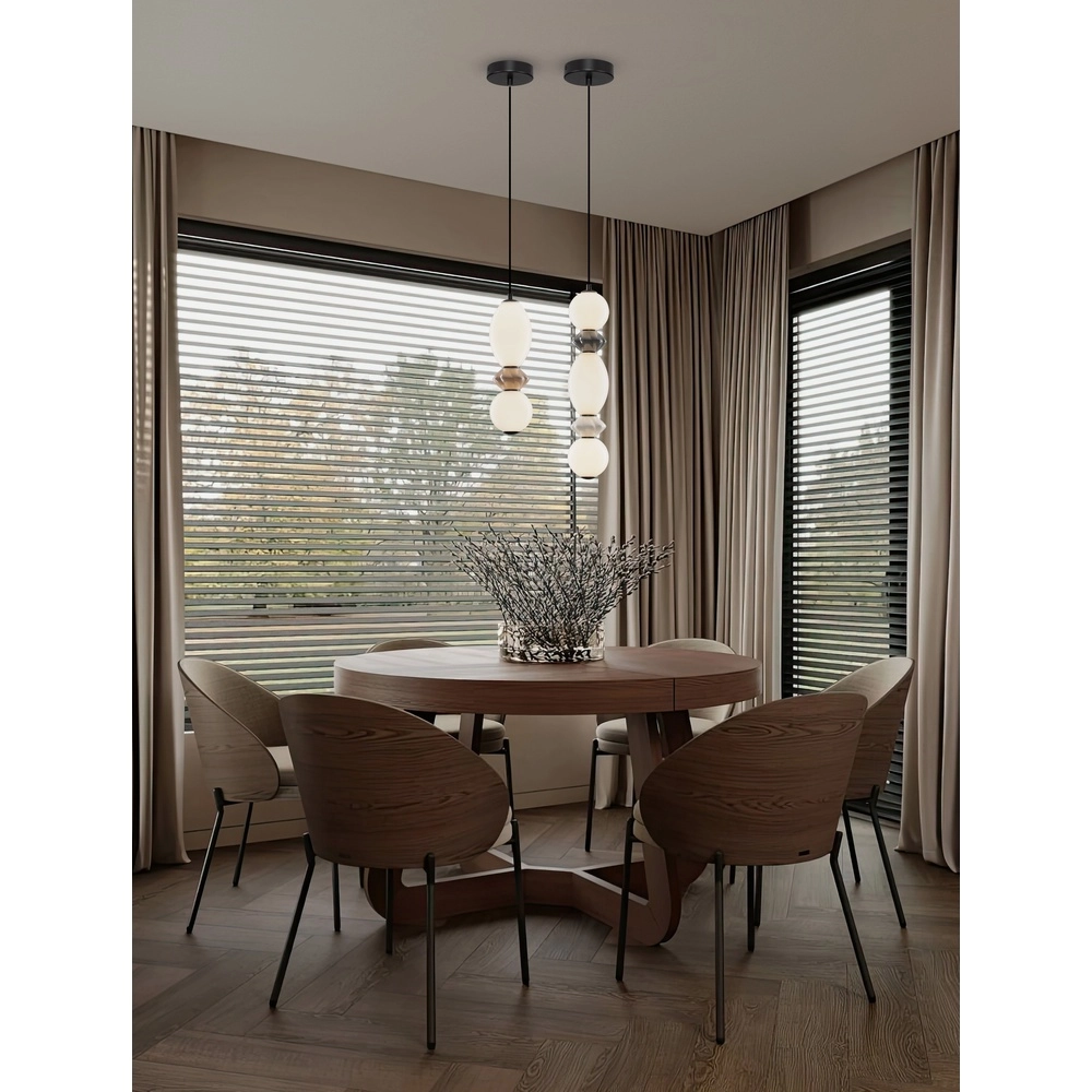 Pendant lamp Pallina white - mocha Lyora 5212017483997