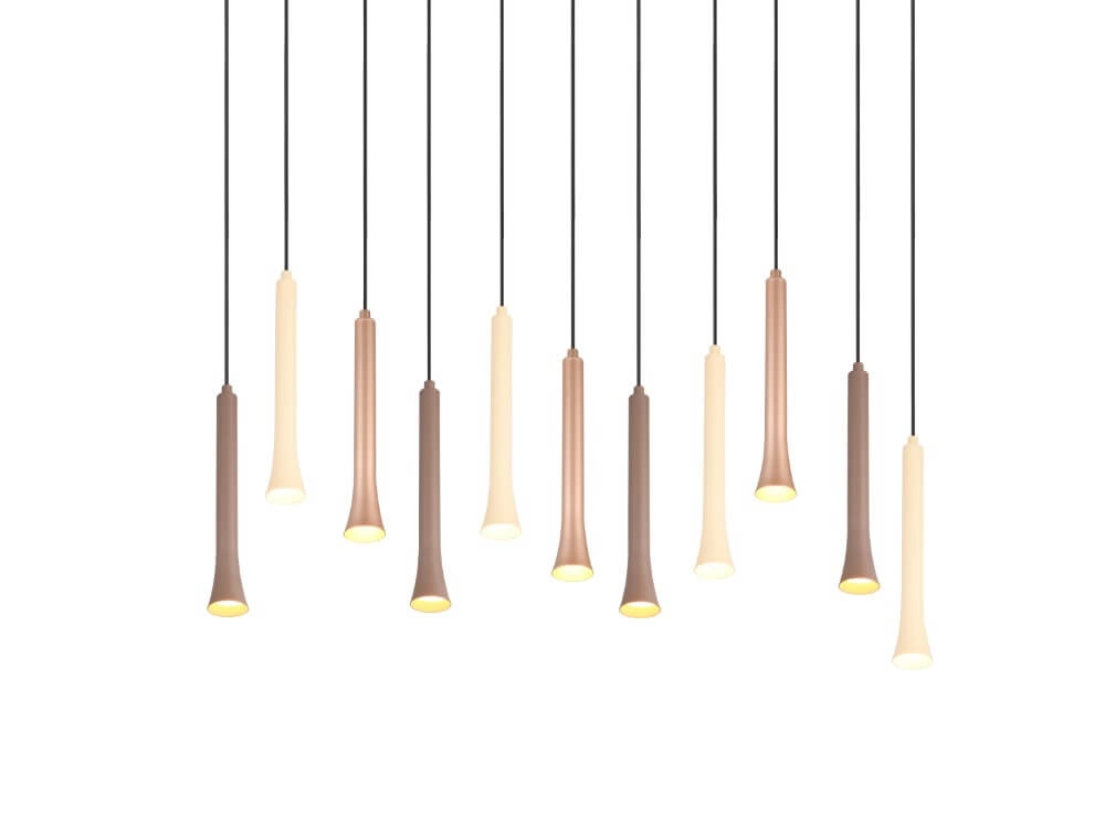 Multi pendant lamp Fiato 115x34cm Trio 4017807616705