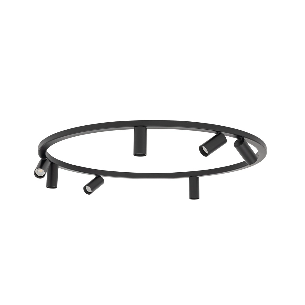 Circle surface-mounted spotlights Fourty 7x GU10 - black Lyora 5903139119443