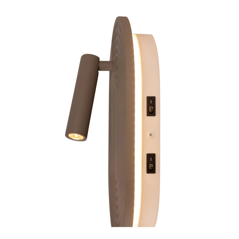 Design wall lamp Carmino taupe Lucide 5411212771582