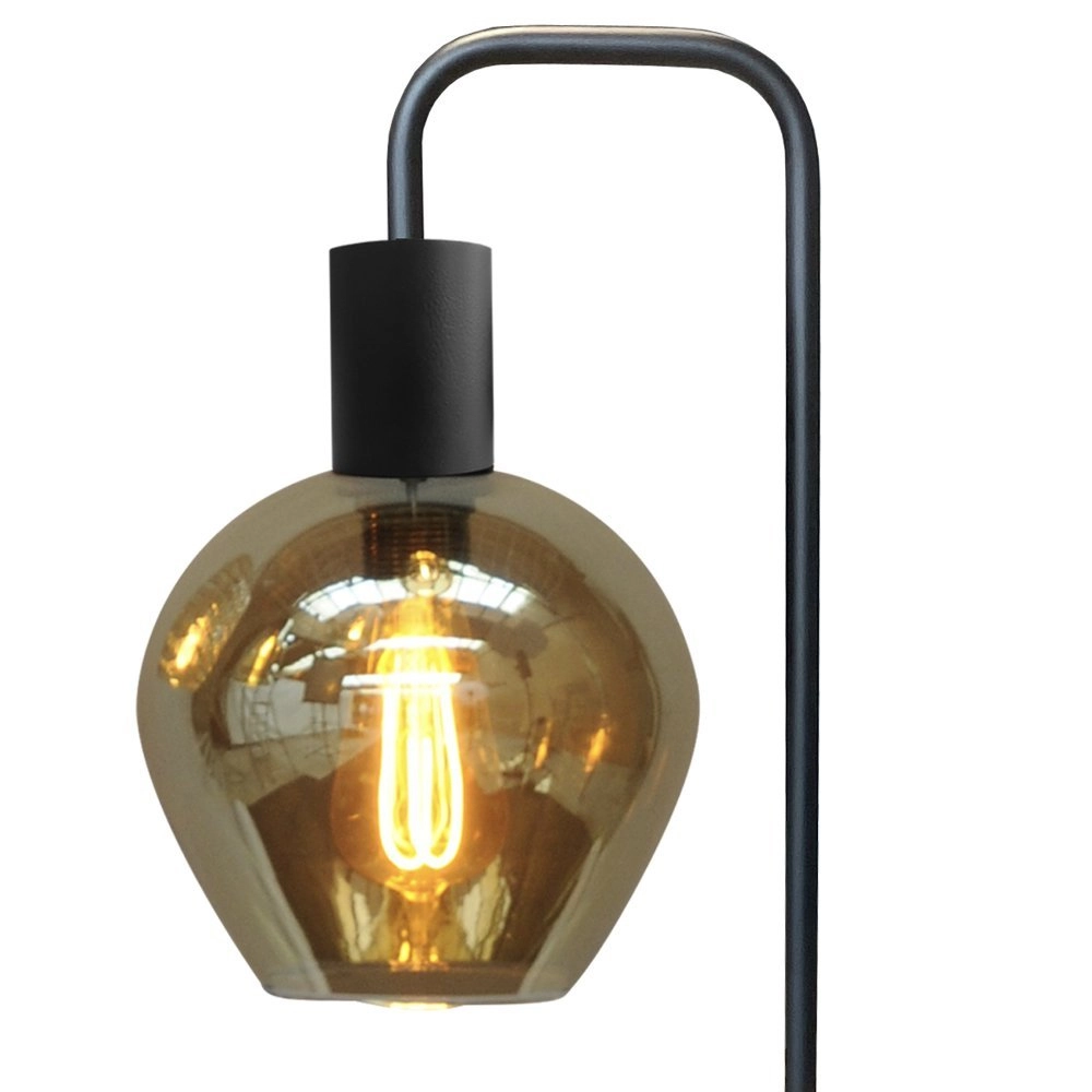 Black table lamp Bounty with blackline glass Masterlight 8718121251110