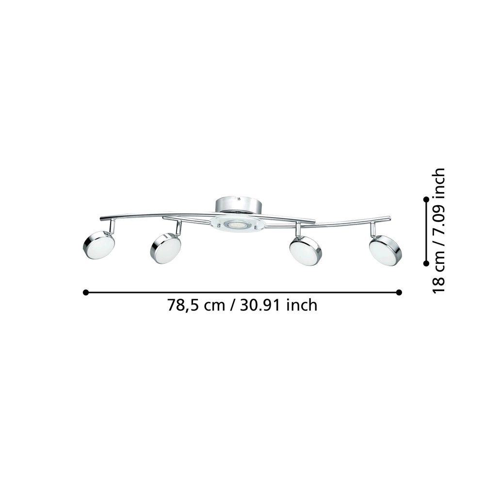 4-light ceiling lamp Salto chrome Eglo 9002759328290