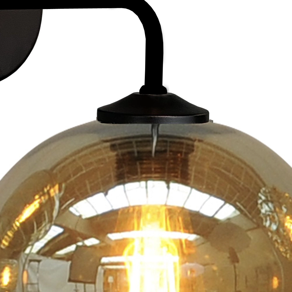 Wall lamp Quinto black with smoke glass Masterlight 8718121247670
