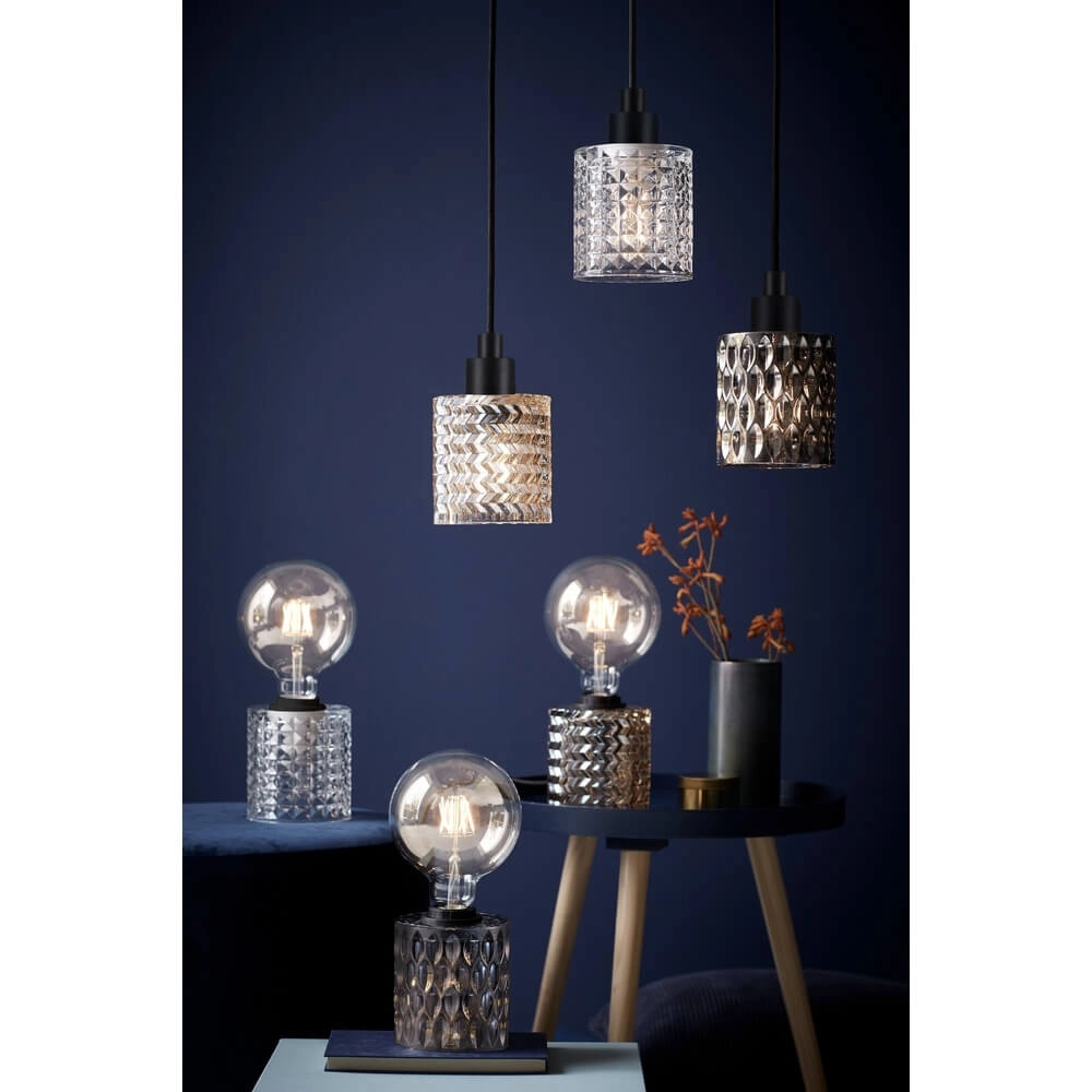 Pendant lamp Hollywood black with amber glass Nordlux 5701581405486
