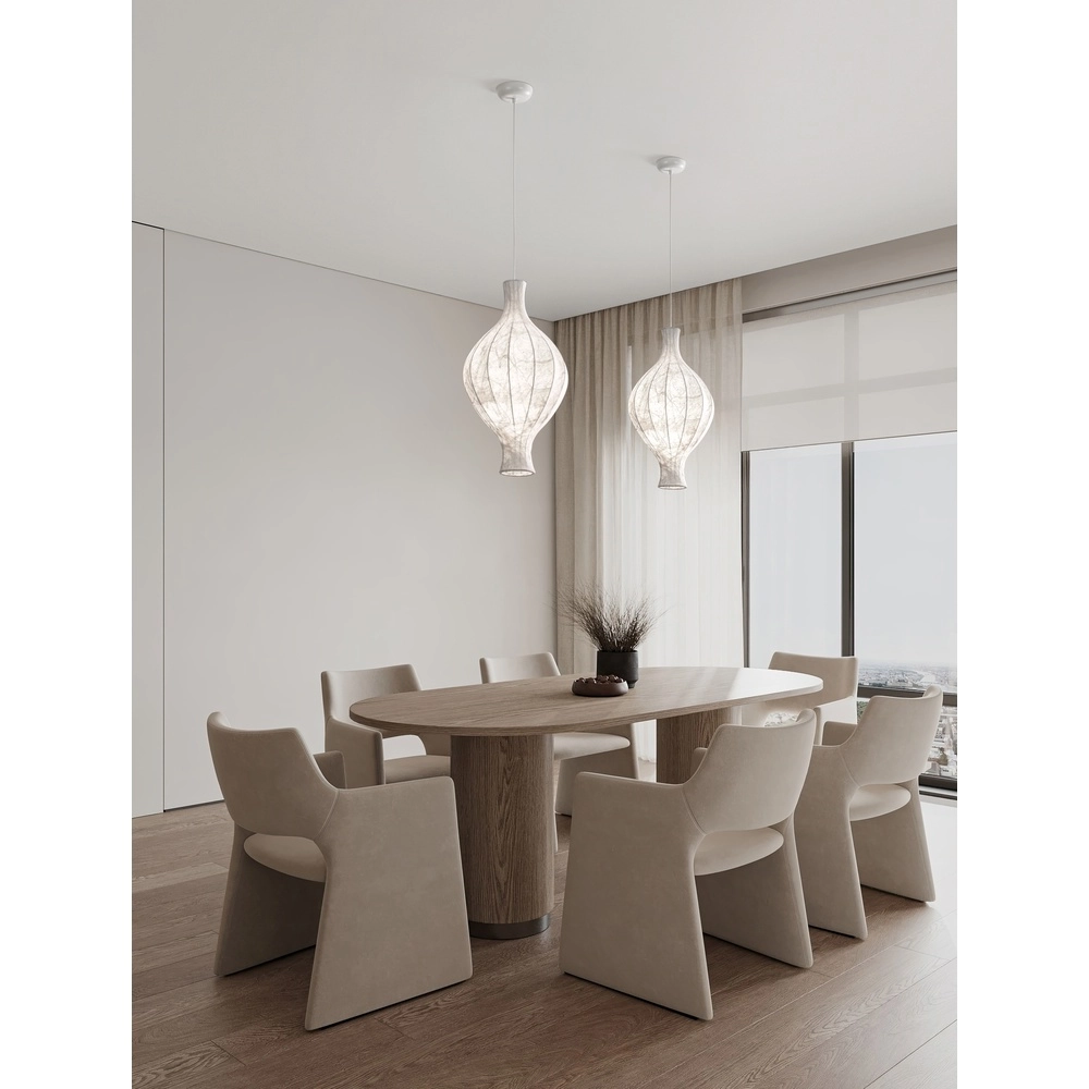 White pendant lamp Seda Ø 35cm Lyora 5212017477866