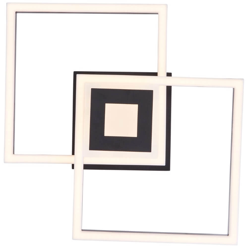 Ceiling lamp Bray Square Black Brilliant 4004353420016