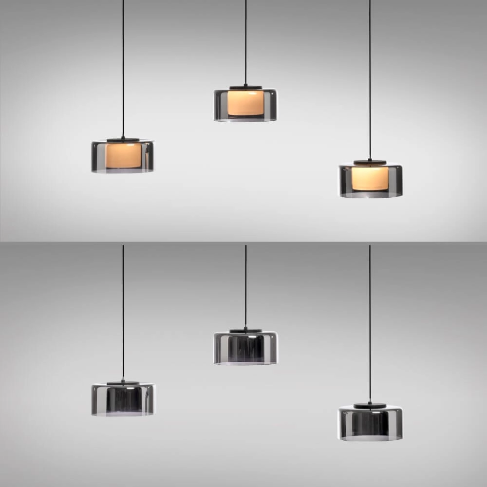 3-light pendant lamp Rika black Paul Neuhaus 4012248383070