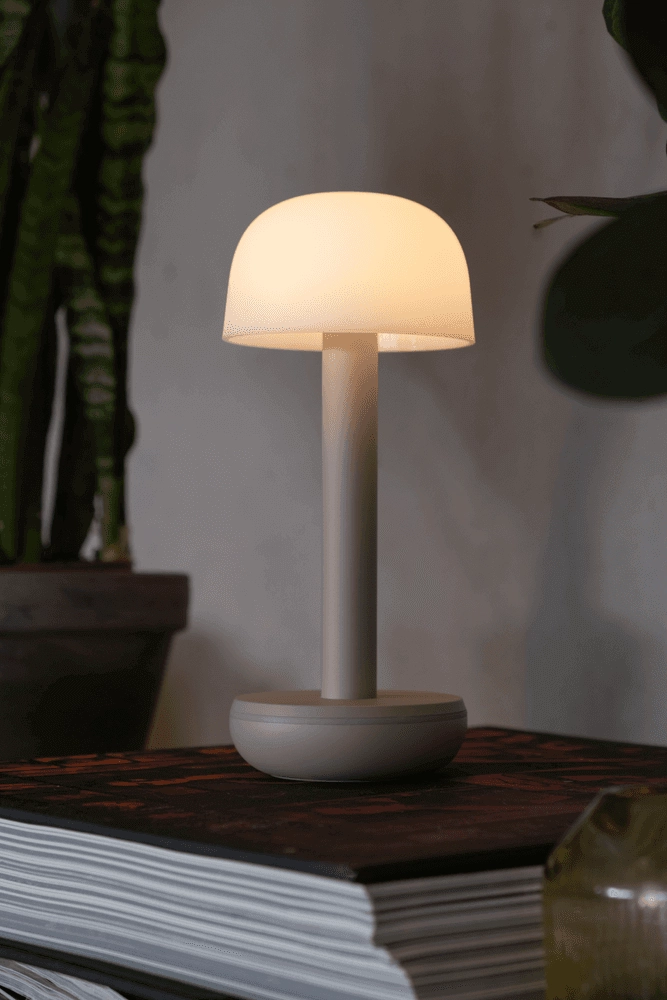 Rechargeable table lamp Two Beige frosted Humble 7446023311397