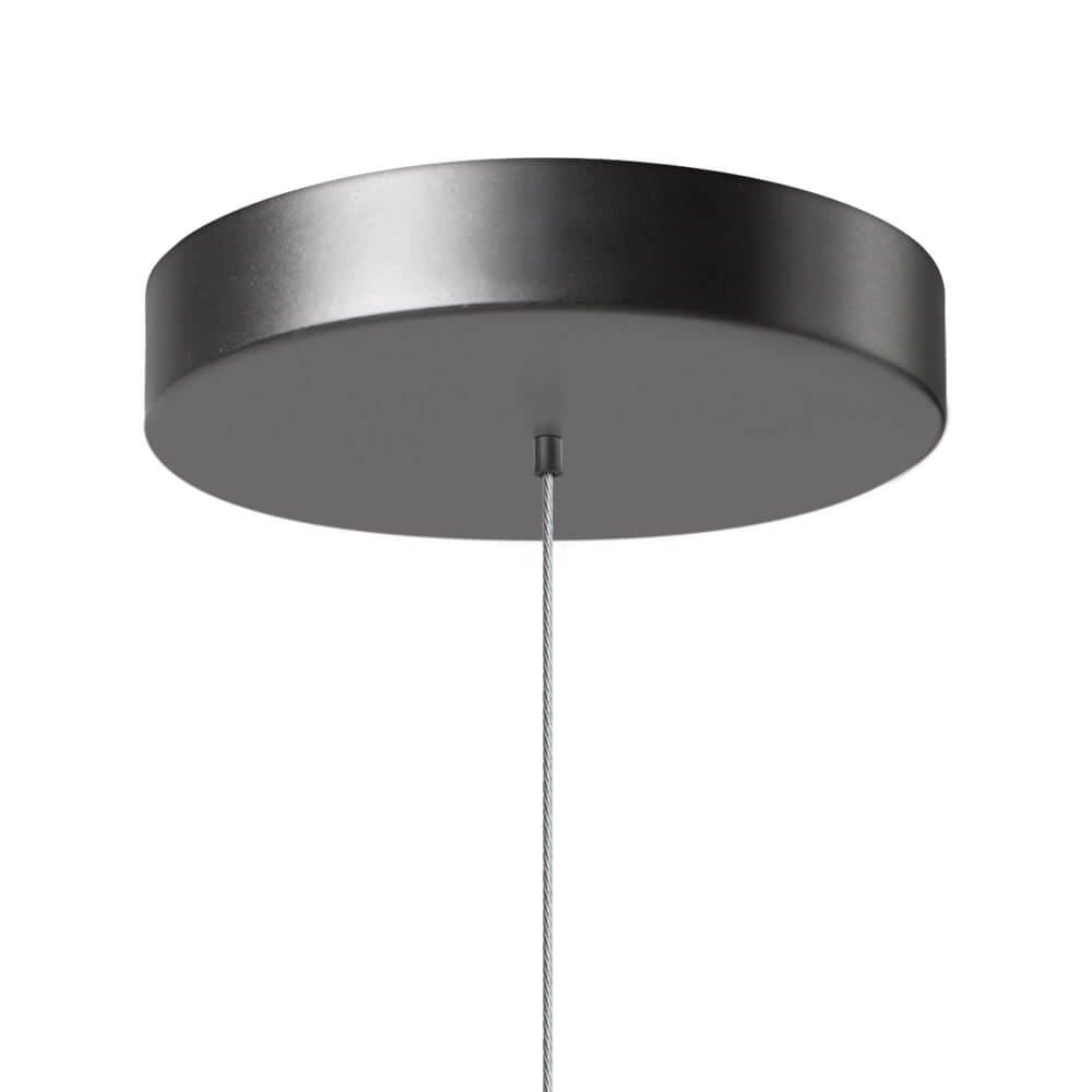 Glass pendant lamp Gary black with smoke glass ETH 8720195302193