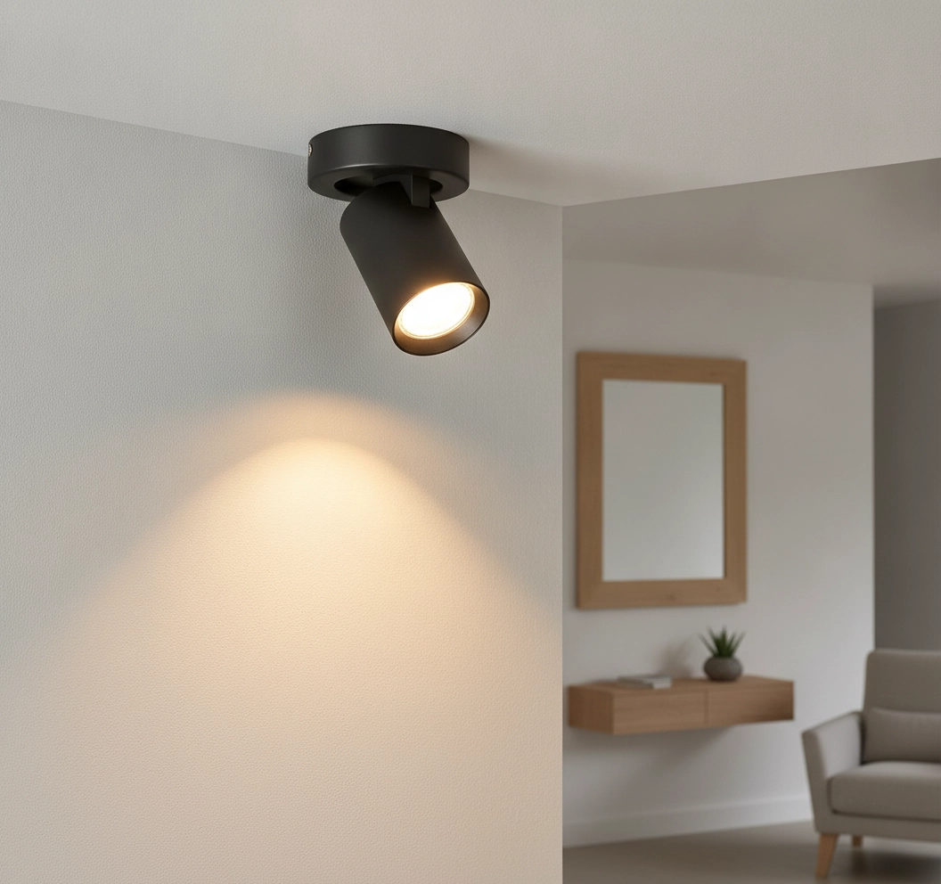 Surface-mounted spotlight Oliver 1-light matt black