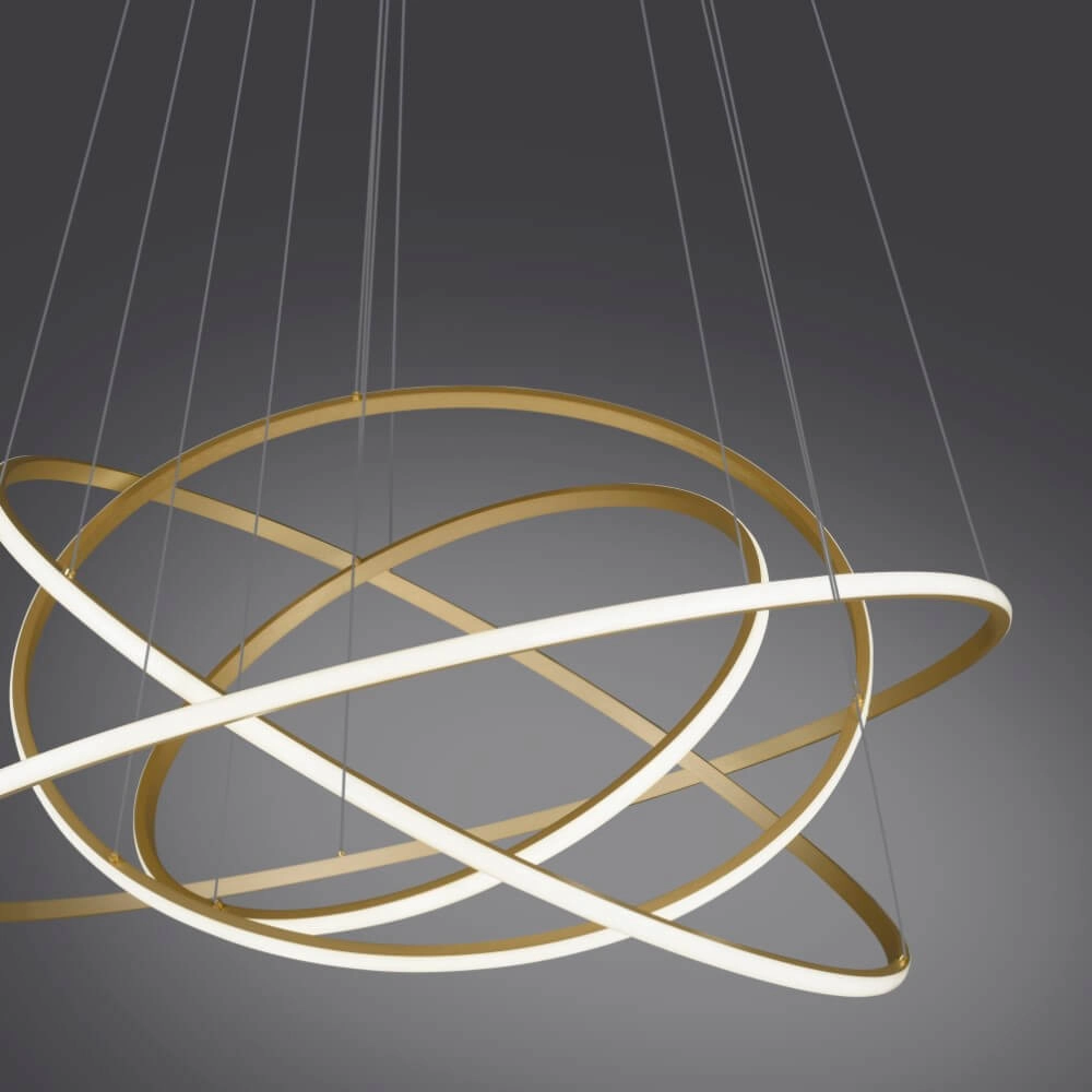 Modern pendant lamp Tessara brass Paul Neuhaus 4012248372661