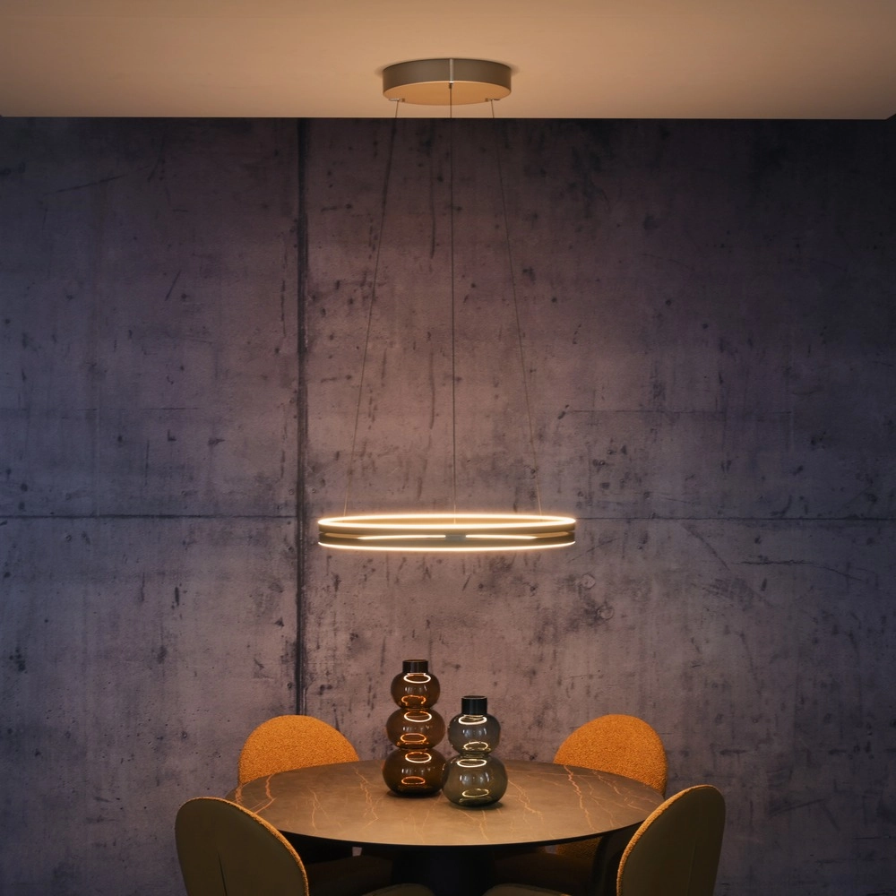 Office pendant lamp Pure E-Loop bronce - Ø 70cm Paul Neuhaus 4012248398364