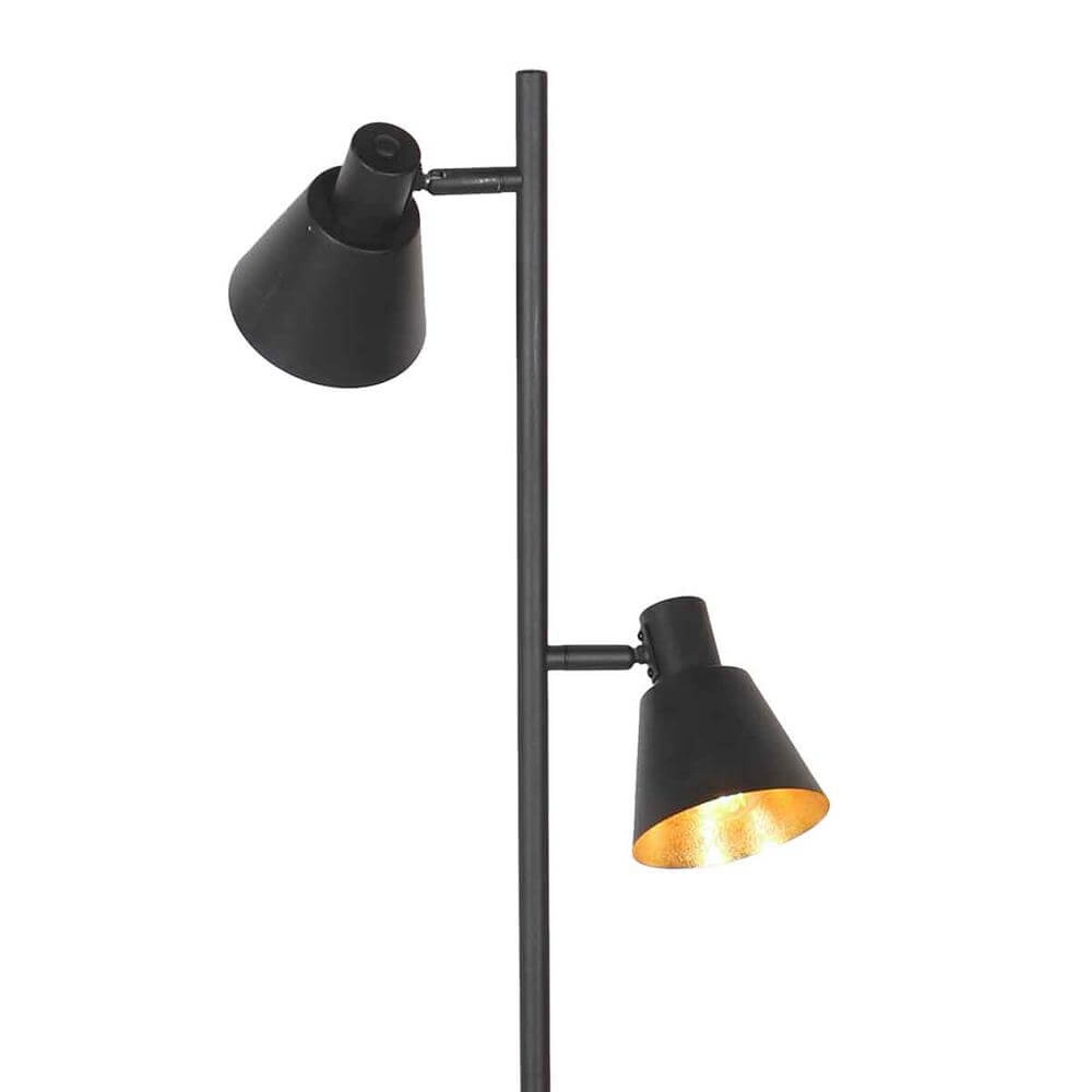 Floor lamp Oeroe black with gold Steinhauer 8712746176360