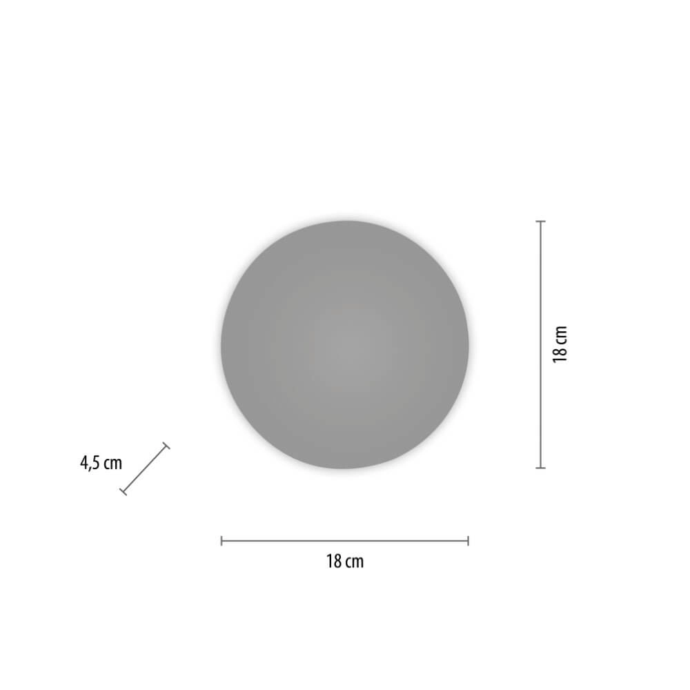 Design wall lamp Akku Puntua Ø 18cm grey Paul Neuhaus 4012248372487