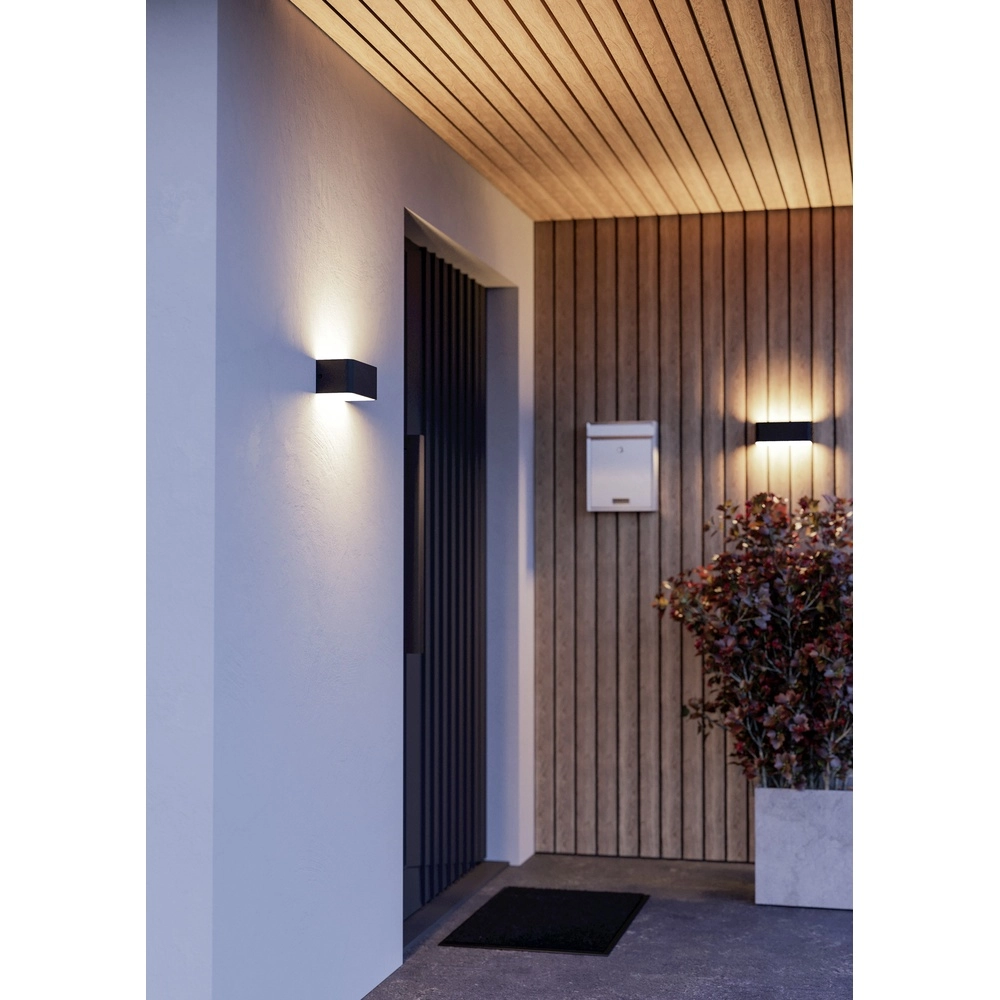 Smart Wall Lamp Sania-Z Black - LED - 20cm Eglo 9008606361670