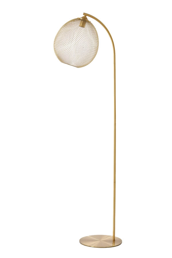 Golden floor lamp Moroc Ø 30cm Light & Living 8717807686437