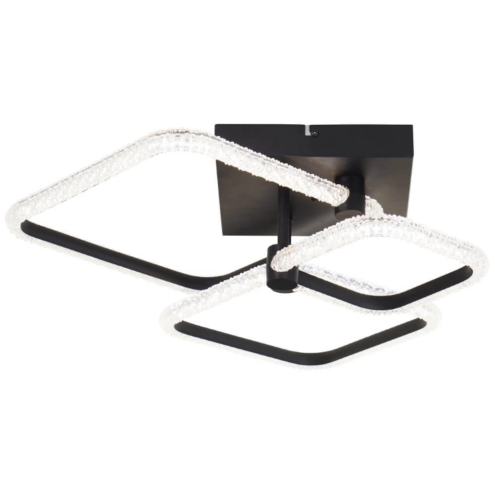 Square ceiling lamp Aydin black Brilliant 4004353442070