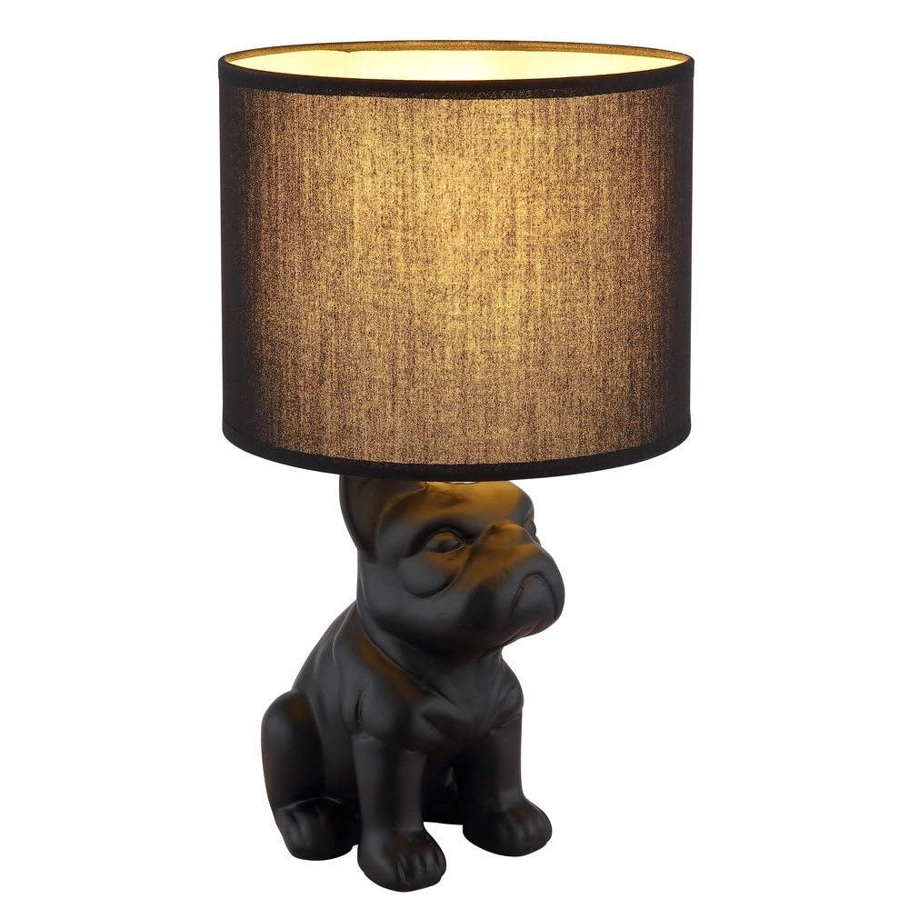 Table lamp Dogo dog black with cap